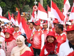 Bupati Bogor Lepas Kirab Akbar Merah Putih Sepanjang 600 Meter