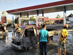 Pikap Terbakar Saat Antre BBM di Sentul Bogor Diduga gegara Korsleting
